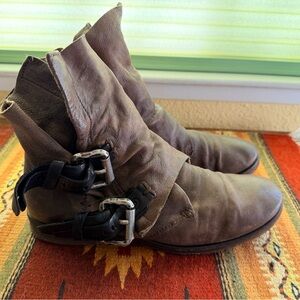 Brown Leather AS98 Women's Slouch Boots 39 or 8.5